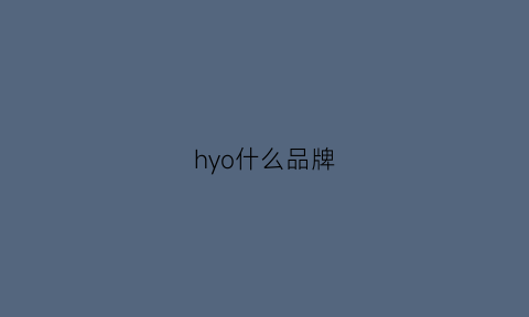 hyo什么品牌(hyco什么牌子)