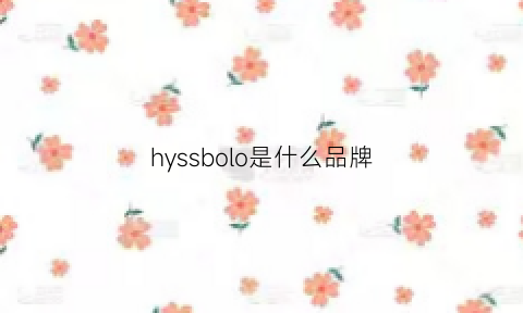 hyssbolo是什么品牌(hys什么牌子)