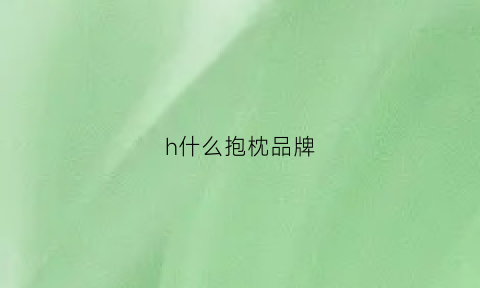 h什么抱枕品牌(什么牌子的抱枕舒服)