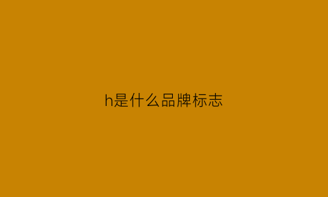 h是什么品牌标志(h标是什么牌子)