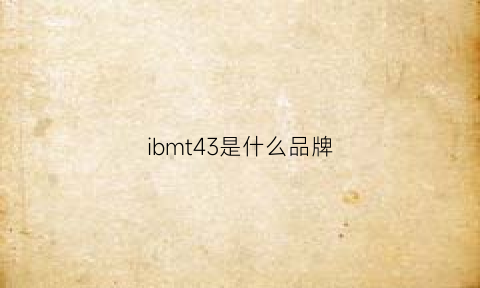 ibmt43是什么品牌