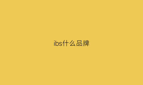 ibs什么品牌(ibso是什么牌子)