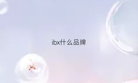 ibx什么品牌