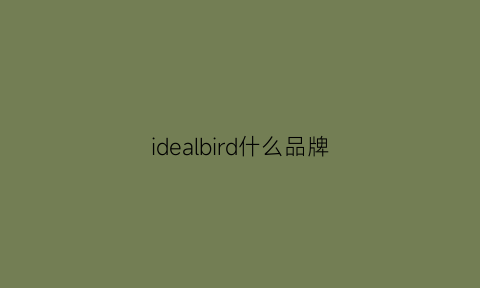 idealbird什么品牌(ideas品牌)