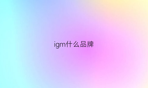 igm什么品牌(igm是什么的简称)