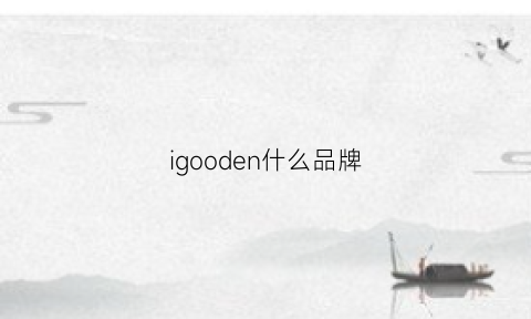 igooden什么品牌(igor是什么牌子)