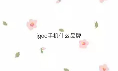 igoo手机什么品牌(iqoo手机质量怎么样)