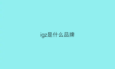 igz是什么品牌(igzo是什么)