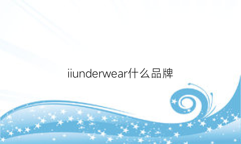 iiunderwear什么品牌(bundeswehr是什么牌子)