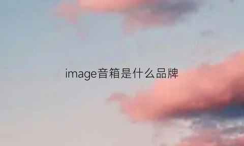 image音箱是什么品牌(germ是什么品牌音箱)