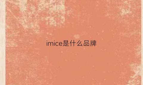 imice是什么品牌(imis是什么牌子)