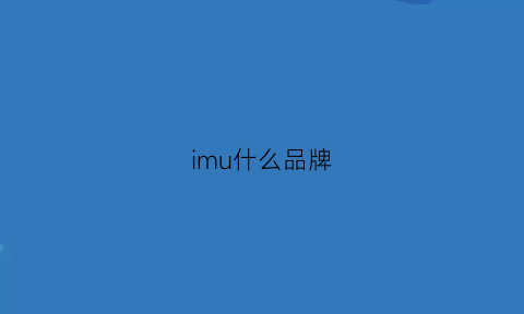 imu什么品牌(imau是什么品牌)