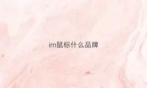 im鼠标什么品牌