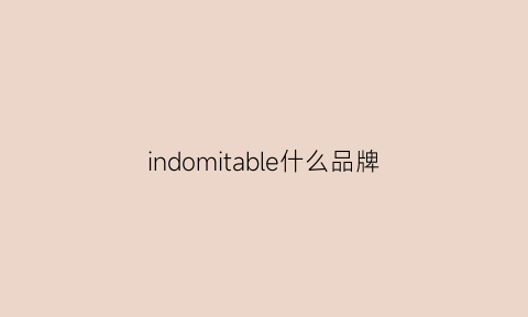 indomitable什么品牌(indibrand是什么牌子)