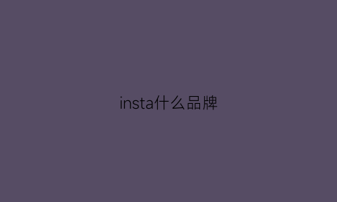 insta什么品牌