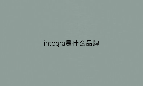 integra是什么品牌