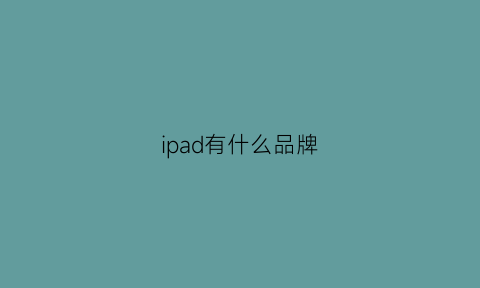 ipad有什么品牌(ipad什么品牌的鞋子)