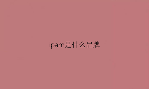 ipam是什么品牌(ipi是什么牌子)