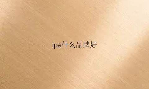 ipa什么品牌好(ipad牌子)