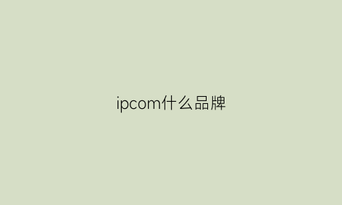 ipcom什么品牌