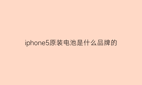 iphone5原装电池是什么品牌的