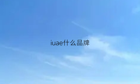 iuae什么品牌(iaaeuu是什么品牌)