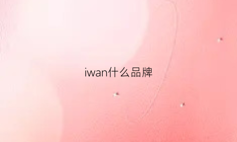 iwan什么品牌(iw是什么牌子的手表)