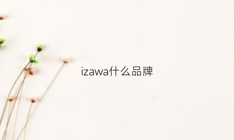 izawa什么品牌(iaizo是什么品牌)