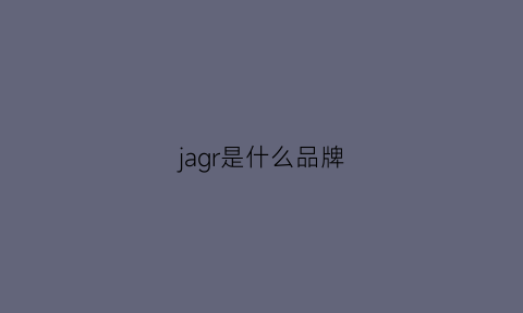 jagr是什么品牌(jaggy是什么牌子)