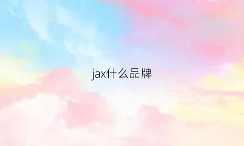 jax什么品牌(jaxaj是什么牌子)