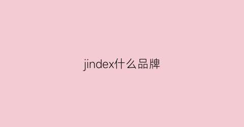 jindex什么品牌(jde是什么牌子)