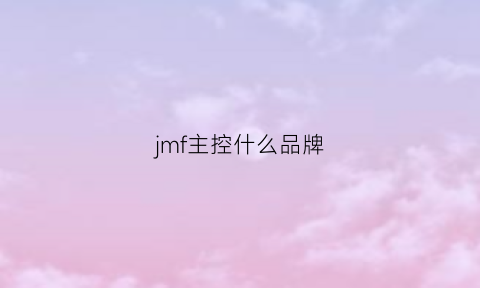 jmf主控什么品牌(jmicron主控怎么样)