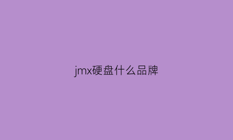 jmx硬盘什么品牌(jmicron硬盘)