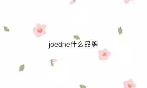 joedne什么品牌(joe什么牌子)