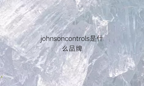 johnsoncontrols是什么品牌