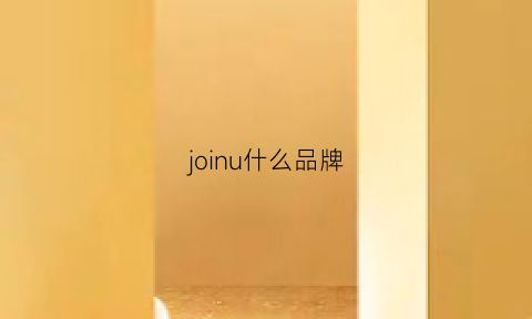 joinu什么品牌(joni是什么牌子)