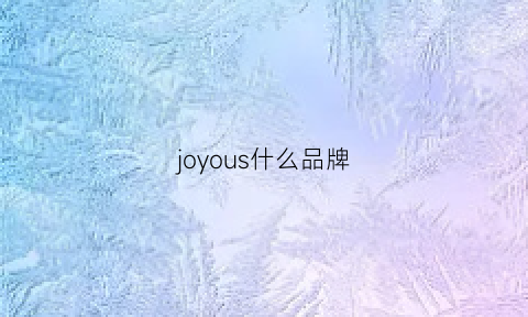 joyous什么品牌(joyou是什么牌子)