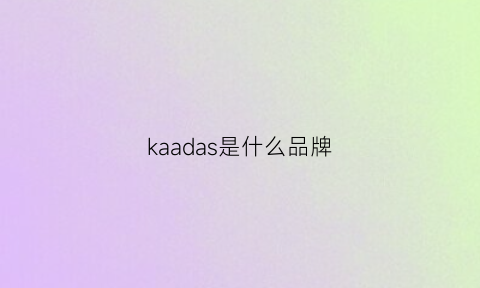 kaadas是什么品牌(karida是什么牌子)