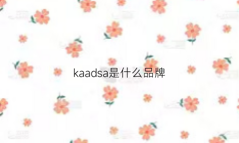 kaadsa是什么品牌(kadar是什么牌子)