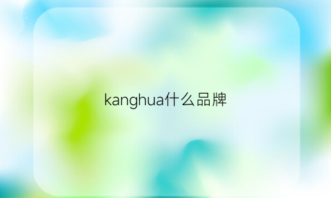 kanghua什么品牌