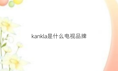 kankla是什么电视品牌(ikqnka电视是什么牌子)