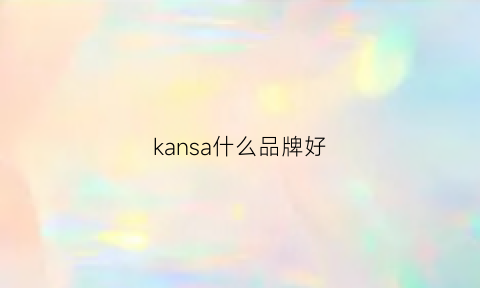 kansa什么品牌好(kasn是什么品牌)