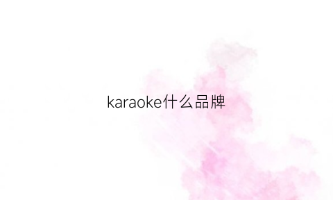 karaoke什么品牌