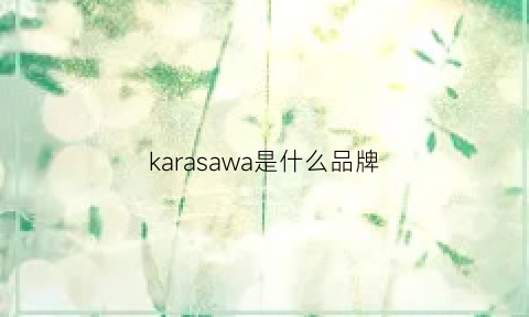 karasawa是什么品牌