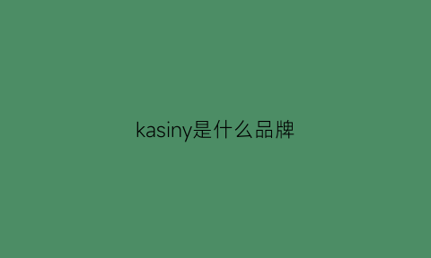 kasiny是什么品牌