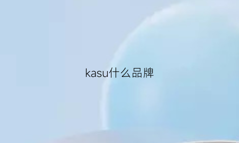 kasu什么品牌