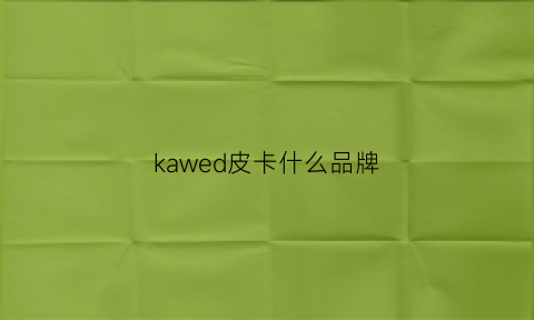 kawed皮卡什么品牌