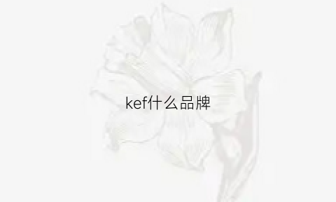 kef什么品牌