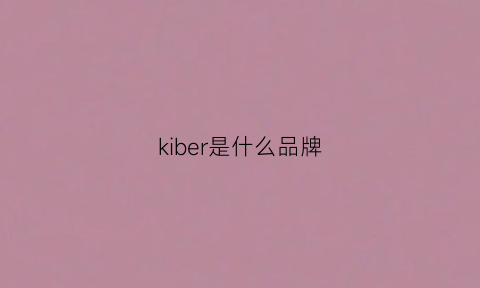 kiber是什么品牌(keb是什么牌子)