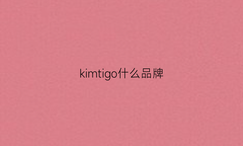 kimtigo什么品牌